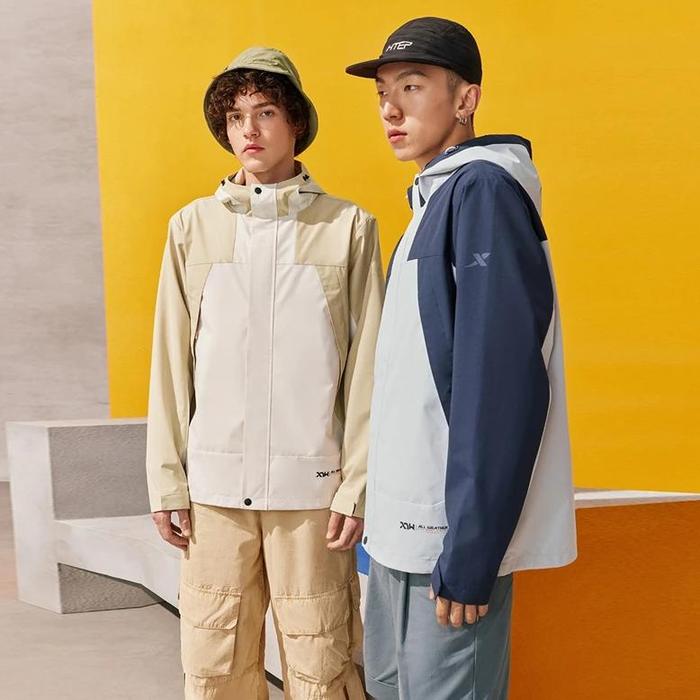 Xtep Jacket Mens Simple Patterns Causal Fashion Wind Proof Coat