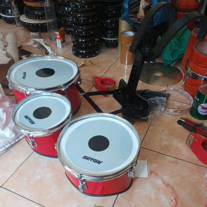 MURAH Trio tom tam harnes drumband Tk SD SMP
