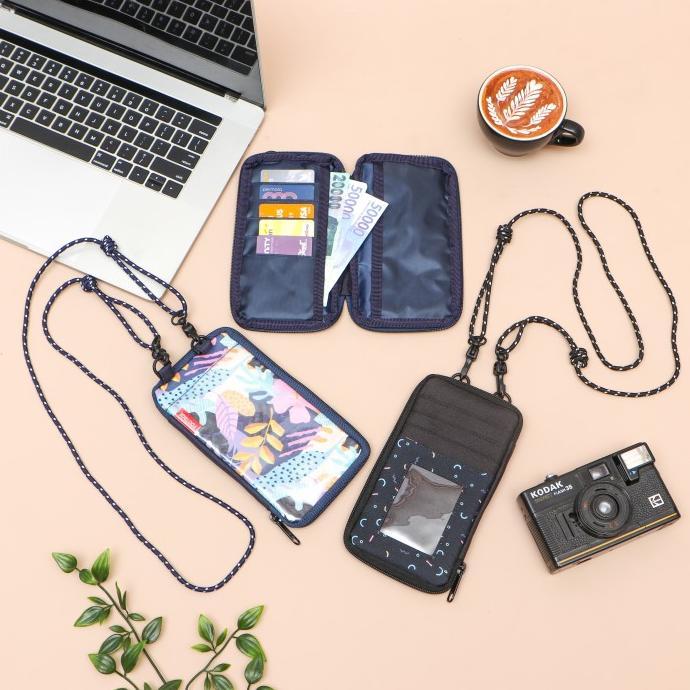 Tercepat Tas Dompet HP ID Card Holder Hanging Phone Wallet Kalung Gantung Leher Terviral
