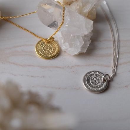Mandala Necklace - Standard Chain - Sterling Silver