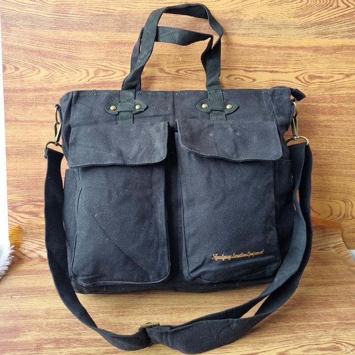 TAS SELEMPANG ORAY PRIA SECOND BRANDED IMPORT HITAM / TAS SLING KANTOR PRIA