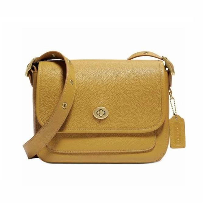 Tas CH Coach 7522 Rambler Pebble Leather Flax 100% Authentic Original