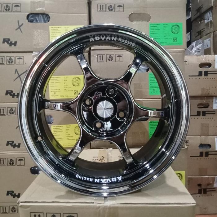 velg racing r16 ADVAN RG1 BLACK CROME LEBAR 7 Velg 16 city jazz yaris freed Rocky