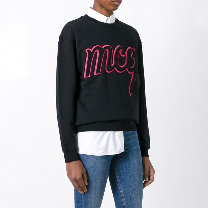 Alexander McQueen Women Embroidered MCQ Logo Sweatshirt / Crewneck