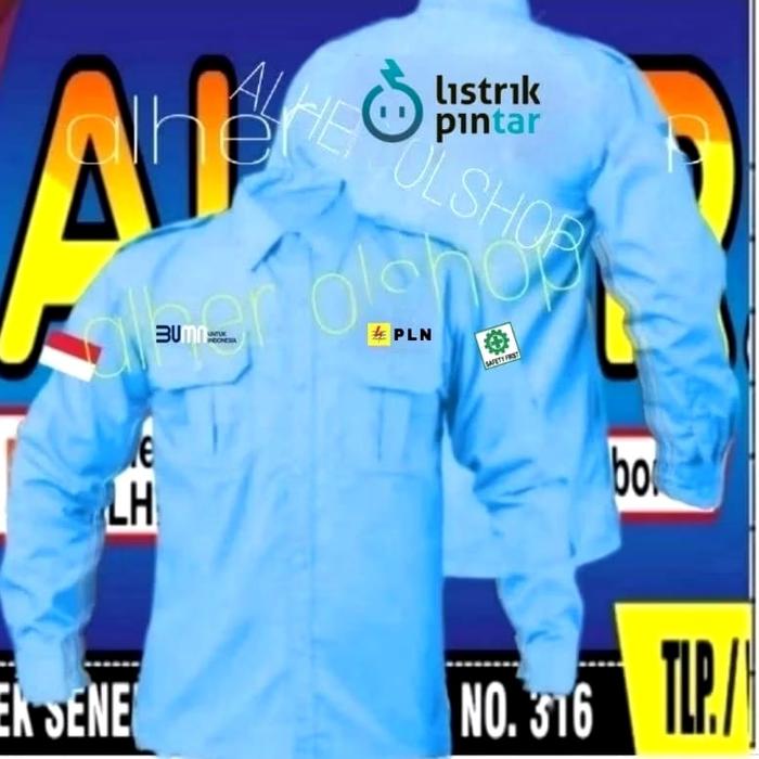 Kemeja PLN baju PLN seragam PLN kemeja listrik pintar baju listrik pin