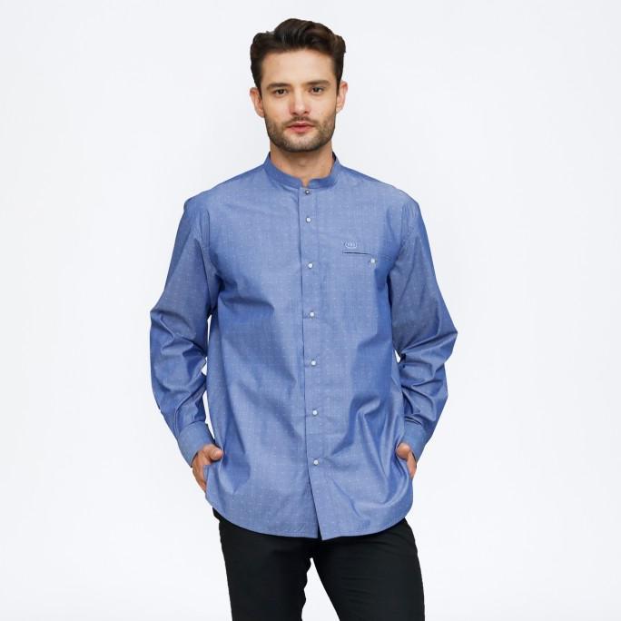 Baju Koko BHS Cosmo Biru Muda