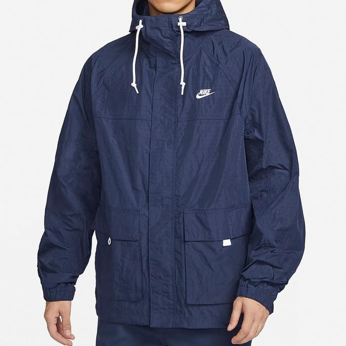 Jaket Pria Nike Sportswear Club Bowline Jacket Midnight Navy Mens FN3109-410 ORIGINAL