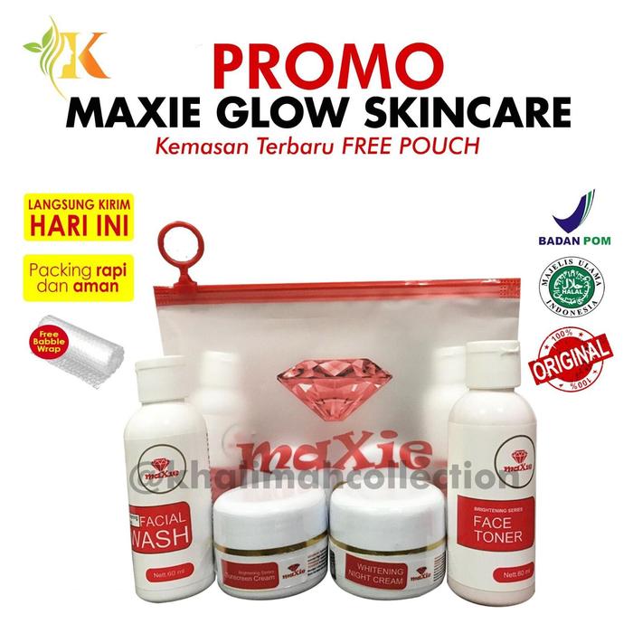 MAXIE GLOW SKINCARE BPOM ORI MAXIE GLOW 1 PAKET BPOM MAXIE SKIN CARE MAXIE GLOW KEMASAN BARU ORIGINA