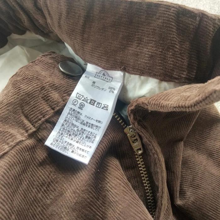 Celana corduroy topvalue cokelat