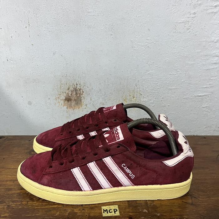 Sepatu second ori adidas campus maroon size 42
