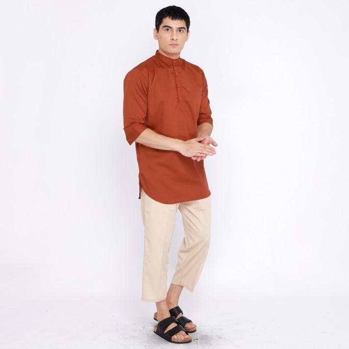 Casella Baju Koko Kurta Lengan ¾ Premium | Casella Kurta Hamzah Solid