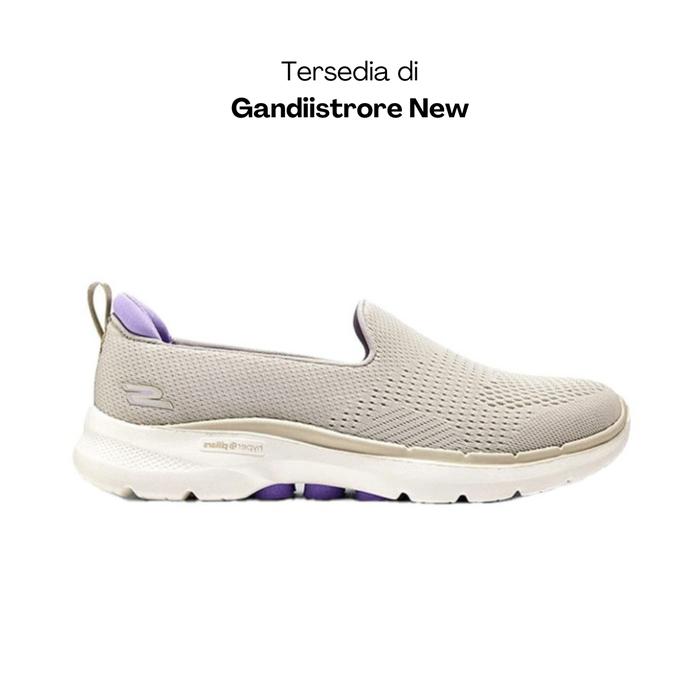 Sepatu Slip On Wanita Skechers Go Walk 6 Ocean Splash 124571/TPLV WMNS