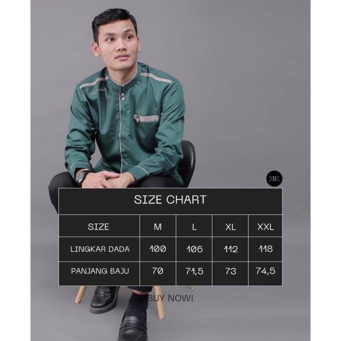 \BEST/ Baju Koko Pria Lengan Panjang Motif Dayak Kombinasi Batik