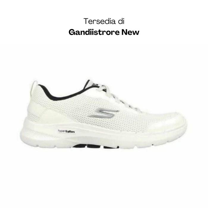 Sepatu Sneakers Pria Skechers Go Walk 6 Esquire 216625/WBK White Men