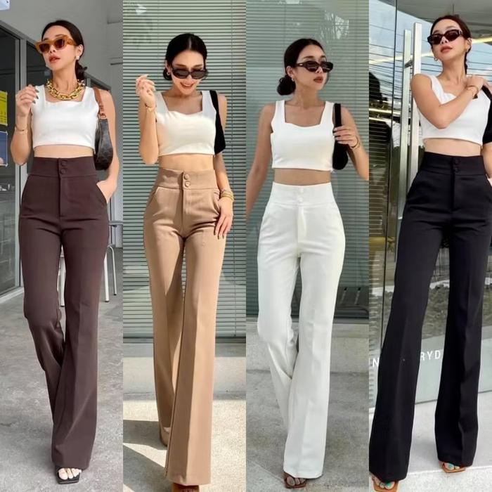 Promthong highwaist cutbray pant / Celana cutbray HW/Preloved