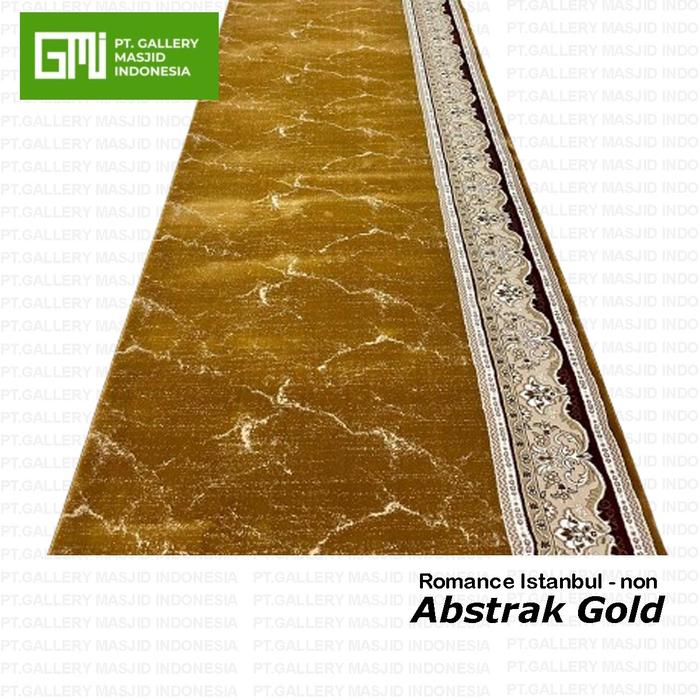 Karpet Masjid Turki Empuk Tebal 21mm Romance Istanbul Warna Gold / Emas / Hijau / Merah
