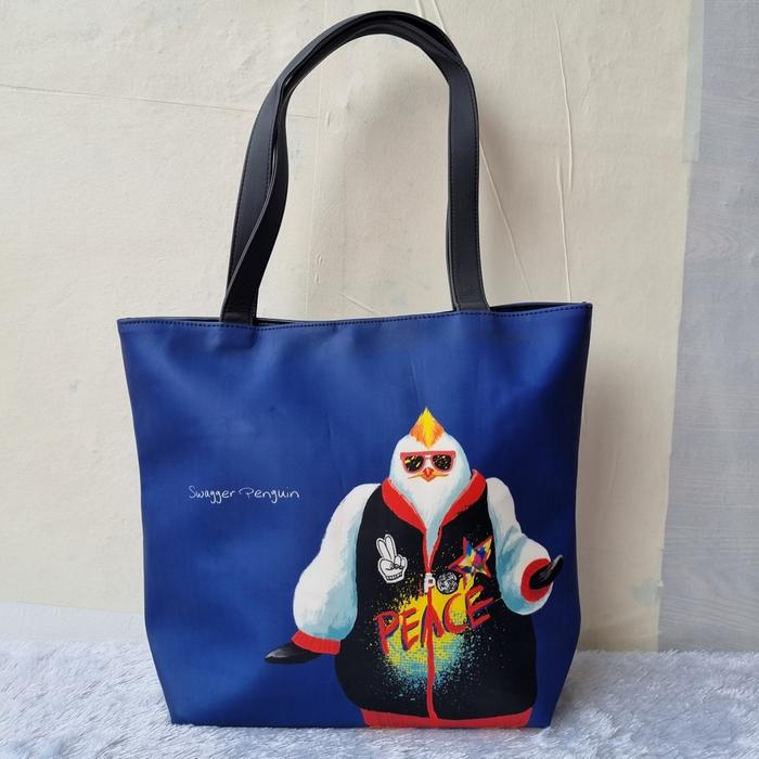 TAS TOTE WANITA SWAGGER PENGUIN SECOND IMPORT / TAS TOP HANDLE WANITA