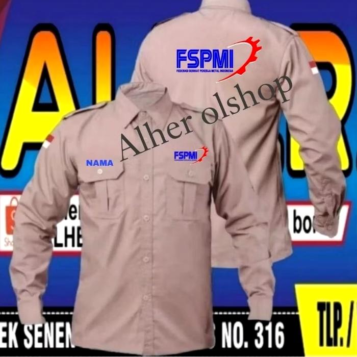 kemeja FSPMI baju FSPMI seragam FSPMI Pdh FSPMI baju kerja FSPMI