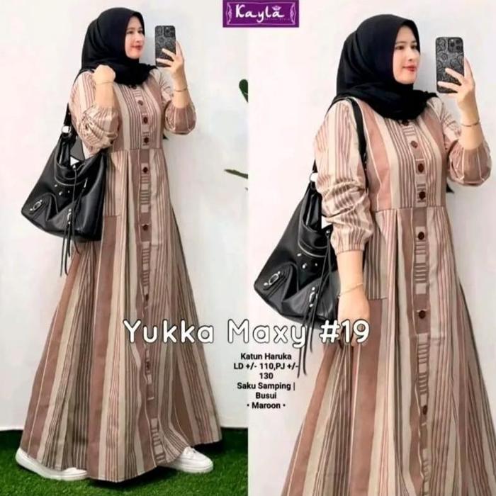 TERMURAH Gamis wanita Yuka maxy #19/yuka maxy #29