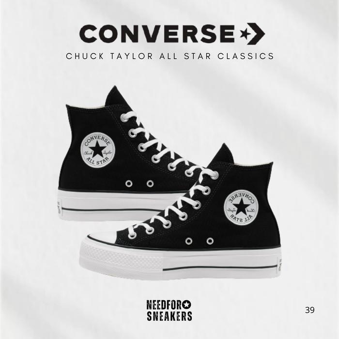 SEPATU CONVERSE CT ALL STAR LIFT BLACK HIGH CANVAS