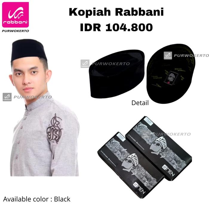 PECI RABBANI songkok hitam premium NO 7 8 9 best seller kopiah dewasa