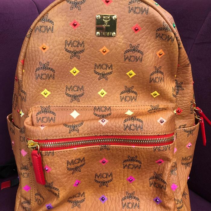Preloved MCM backpack limited edition medium size