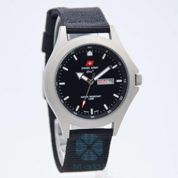 Jam Tangan Pria SA DHC 1880TH Tali Kanvas Tanggal Hari