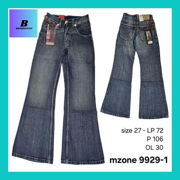 Bayu_ Celana Jeans Denim Panjang Pria Cowo Brand Mzone Billabong Standard Borju Relax Fit Loose Wide