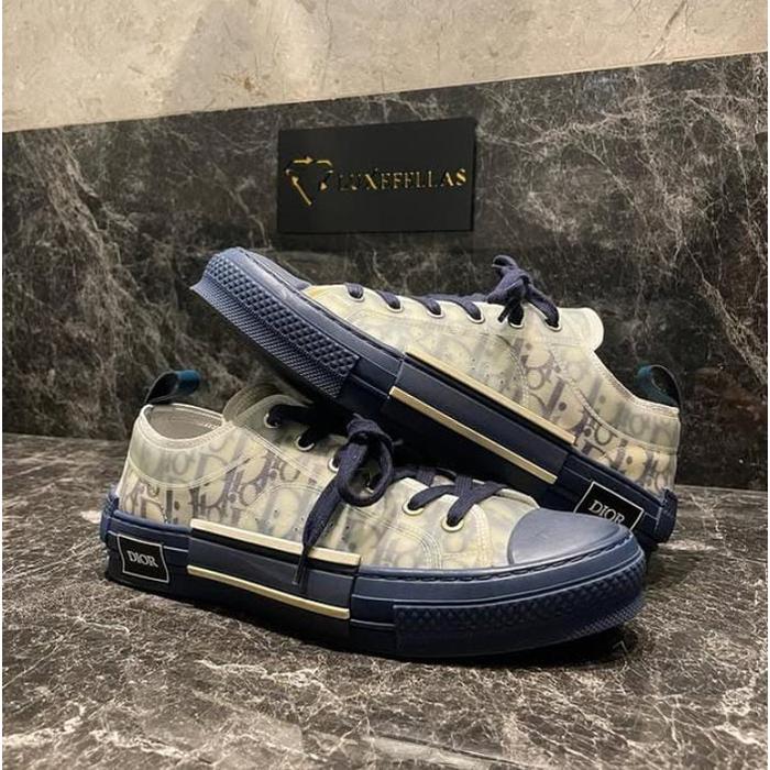 CD B23 Oblique Navy Low Top Sneakers