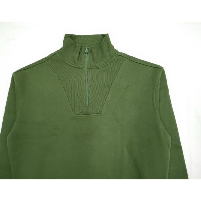 Terlaris M231 Ribbed half zip sweatshirt 0183 Hapy shoping