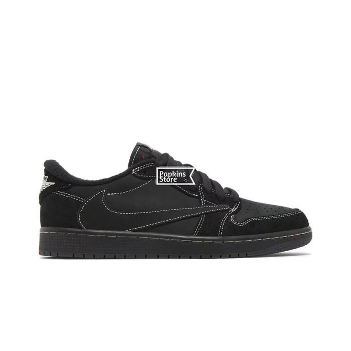 Air Jordan 1 low TV Full Black Sneakers Pria