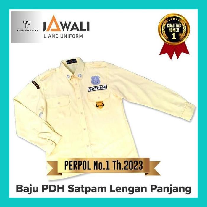 Saruy__ Seragam Pdh Satpam Krem Lengan Panjang Terbaru 2023 / Seragam Satpam Krem Lengan Panjang Pdh