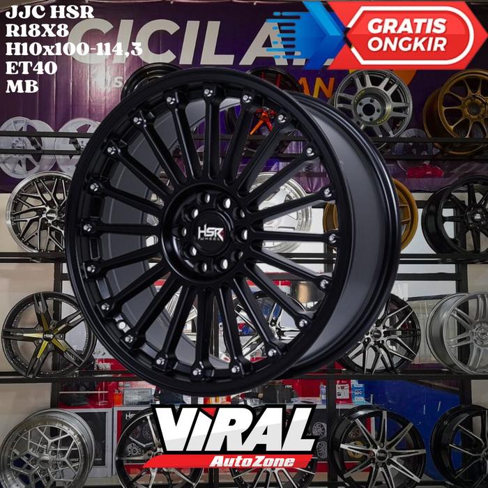 Velg Mobil Ring 18 Hitam dop untuk Wuling Juke Wish dll HSR JJC R18 Gratis Ongkir