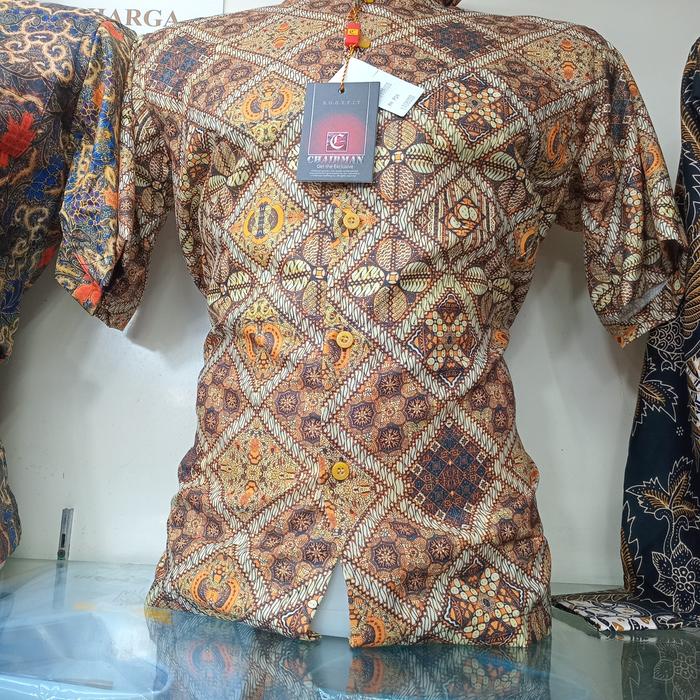 kemeja batik lengan pendek motif batik Chairman