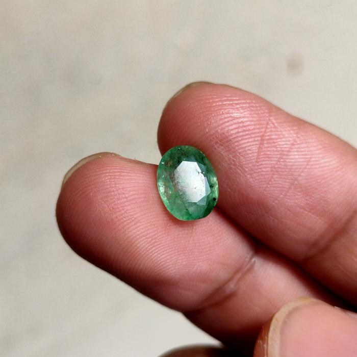 Batu Mulia Permata Zamrud Jamrud Emerald Beryl Natural Asli Green Loose Stone Lostune Perhiasan Cinc