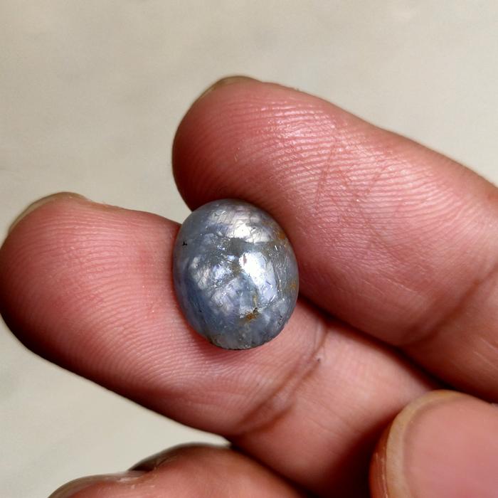 Batu Mulia Blue Sapphire Safir Birma Burma Star Traphice Asli Natural Biru Muda Permata Gemstone Lan