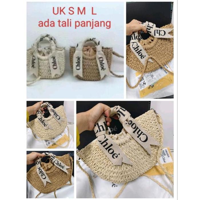 tas fashion Chloe strawbag rotan rajut