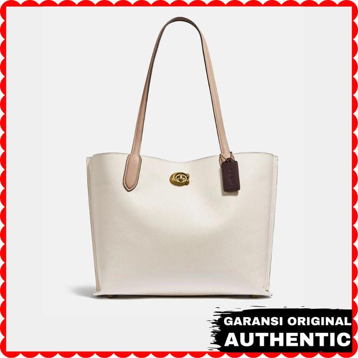 Tas Coach Wanita Willow Tote White Original Branded Authentic