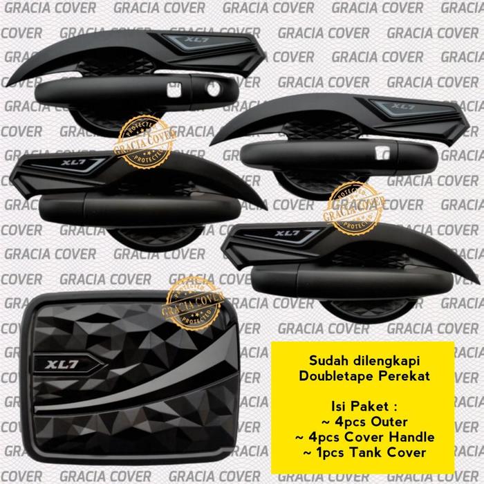 (RWN) PAKET LENGKAP XL7 XL 7 XL-7 COVER HANDLE OUTER & TANK COVER SLIM FIT SERIES BLACK DOFF