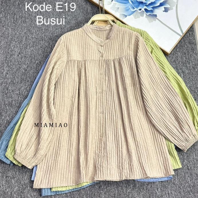 Blouse Crinkle Motif Bunga | JISOO Blouse Crinkle