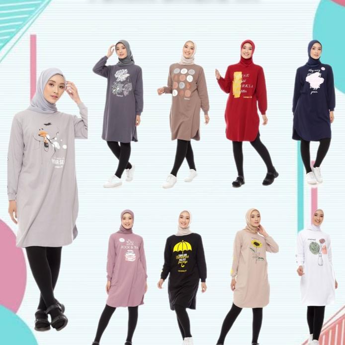 Tunik Calista / Mareema / Tunik Kaos Wanita Muslimah