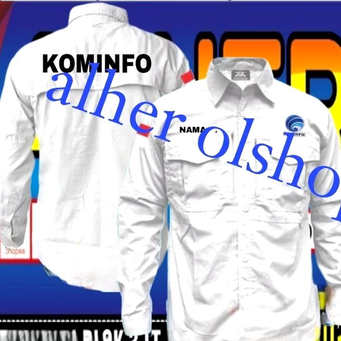 kemeja tactical Kominfo bordir baju tactical Kominfo seragam tactical KOMINFO Pdl tactical Kominfo k