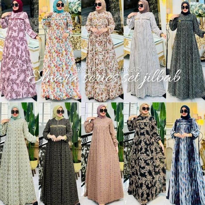 TERMURAH ELNARA GAMIS SET SCRAFT SERIES SYAR'I