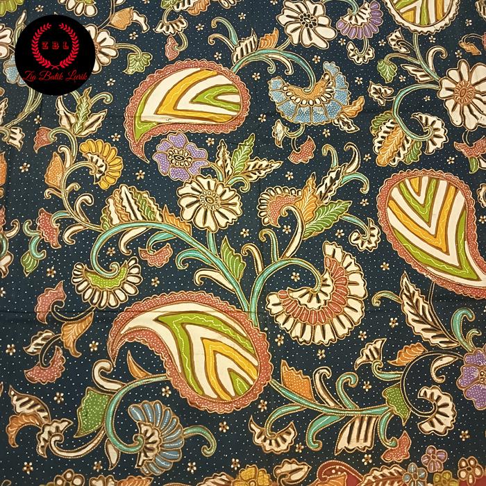 Kain batik full tulis motif bunga daun keladi warna alam
