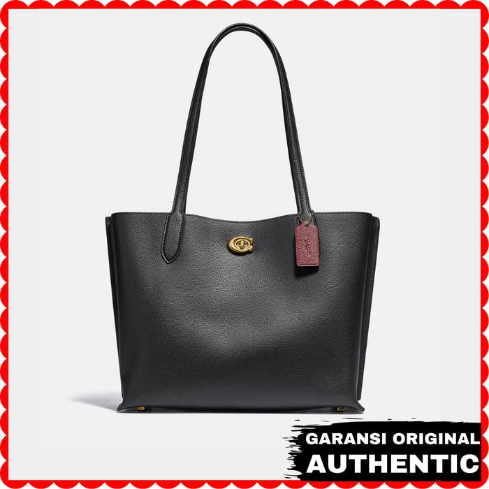 Tas Tote Bag Coach Wanita Willow Black Original Store Branded Authentic