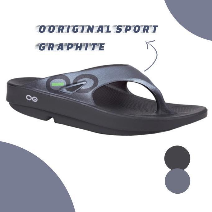 OOFOS Men Sandal Ooriginal Sport Black Graphite