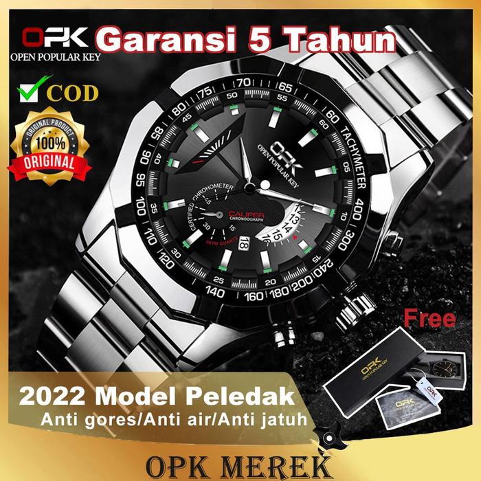New.. OPK/swiss army jam tangan pria tahan air asli ori terbaru 2023 keren all stainless steel multi