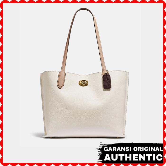 Tas Coach Wanita Willow Tote White Original Store Branded Authentic