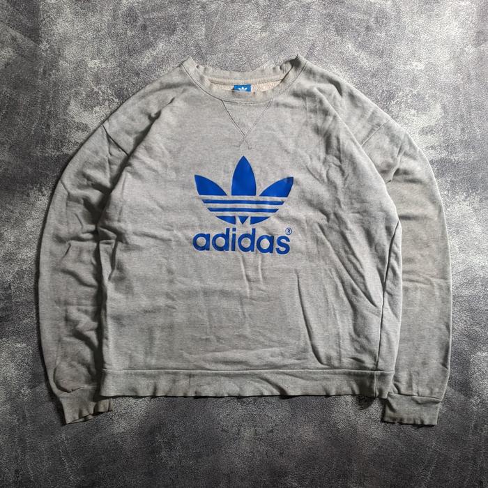 Crewneck Jacket Adidas Big Logo Second Thrift Original