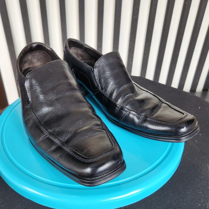 Sepatu Democrata, resmi, kerja, pesta, kulit, Made in Brazil, Uk 43